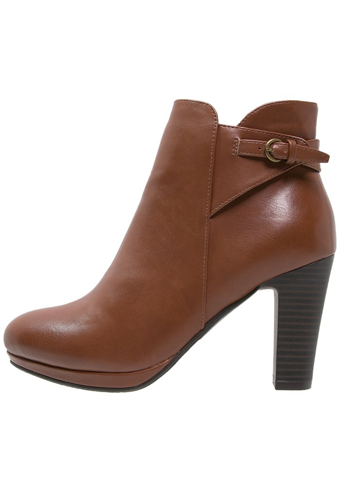 Bottines Anna Field Talons Block heel Zip UP Marron Femme | UWL-0870467